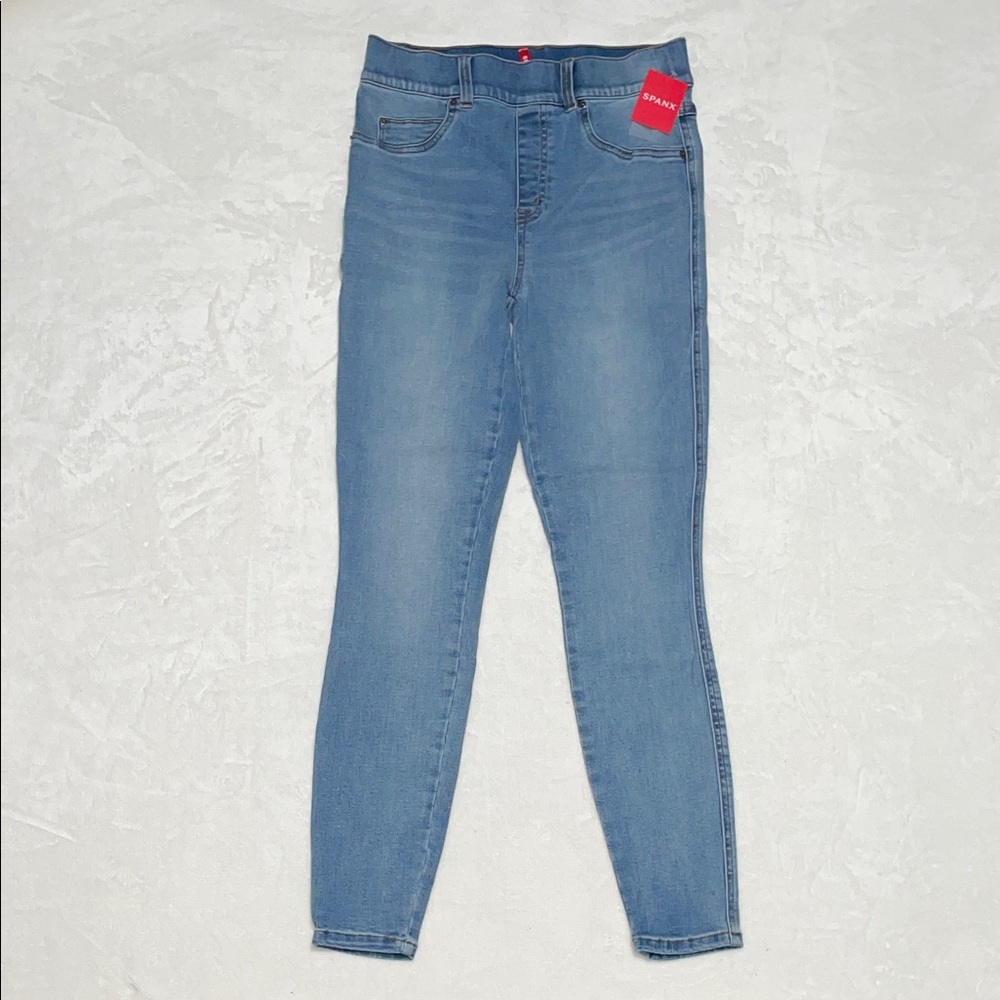 SPANX Women's Light Blue Stretch Skinny Jeans